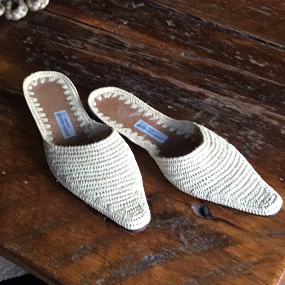 NWOT Joseph Azagury Jute Mules